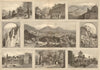 Baden-Baden views. Castle. Battert. Friedrichsbad Lichtental Trink Halle 1887
