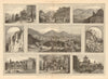 Baden-Baden views. Castle. Battert. Friedrichsbad Lichtental Trink Halle 1887