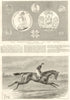 New coinage & Jubilee medal. Florin Shilling. Merry Hampton, Derby winner 1887