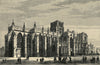 Bristol Cathedral. Gloucestershire. Churches 1887 old antique print picture