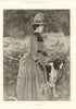 A woodland walk. Pretty Ladies. Dogs 1887 old antique vintage print picture