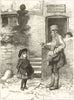 Please give me a Valentine. Mail Post Office Post Man. Romance 1888 old print