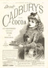 Drink Cadbury's Cocoa. Guaranteed absolutely pure & soluble. ADVERT 1888 print