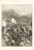 Prince of Wales (Edward VII) at a deer-drive in the Highlands. Hunting 1888