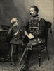 The Imperial Crown Prince William of Prussia & his son. Royalty 1888 old print