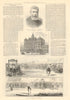 Highland Games. Campbell Blythswood. Albert-Gate Shot putt Hammer 1888 print