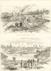 Panama Canal construction. Excavating earth at Tabemilla. Buhio works 1888