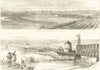 Views of Canadian cities: Brandon, Manitoba & Calgary, Manitoba 1888 old print
