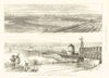 Views of Canadian cities: Brandon, Manitoba & Calgary, Manitoba 1888 old print