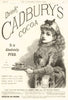 Drink Cadbury's Cocoa. It is absolutely pure. ADVERT. Food 1889 old print