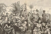 The battle of flowers at Cannes. Parade Fleurie, La Bocca. Alpes-Maritimes. 1889