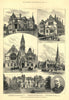 Trowbridge: Highfield Hilperton. Jubilee Town Hall. Church. Rood Ashton 1889
