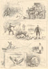 Duck shooting in Manitoba. Canada 1889 old antique vintage print picture
