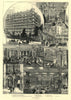 The Savoy Hotel. London 1889 old antique vintage print picture