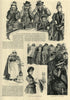 Visitors to the Paris Exhibition listening to the phonograph 1889 old print