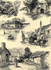 Porlock area, Somerset. Bossington. Harbour. Ship Inn. Allertord bridge 1889