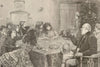 A game at speculation. Family. Gambling cards poker 1889 old antique print