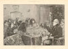 A game at speculation. Family. Gambling cards poker 1889 old antique print