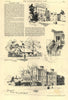 Brampton Park. East Gate Lodge. Entrance & Garden fronts. Huntingdon, Cambs 1889
