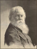 Walt Whitman, the American poet. USA 1889 old antique vintage print picture