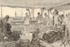 HM Stanley & officers leaving Mombasa in the SS Katoria. Kenya 1890 old print