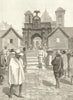 Sketches in Madagascar: Entrance to the Royal Palace, Antananarivo 1890 print
