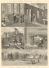 Eton College. Lower School. Long Chamber. Poet's Walk. College Field 1890