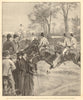 House of Commons steeplechase Rugby First fence Pease leading Norah Creina 1890