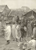 Market for Manchester Goods, Antananarivo, Madagascar 1890 old antique print