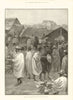 Market for Manchester Goods, Antananarivo, Madagascar 1890 old antique print