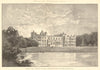 Audley End, Saffron Walden, Essex, the seat of Lord Braybrooke 1890 old print