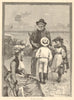 The clerk of the weather. Family beach. 1890 old antique vintage print picture