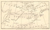 Map of the Behring Sea & part of Alaska 1891 old antique plan chart