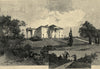 Willey Park: Side view from private garden. Shropshire 1891 old antique print