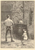 The survival of the fittest. Dogs. Fine arts 1891 old antique print picture