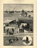 Gathering cockles & winkles on Maplin Sands, Essex coast. Fishermen 1891 print