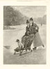 A Lucky Dog. Winter Sports 1892 old antique vintage print picture