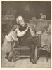 Finishing touches. Family. Painting wooden models 1892 old antique print