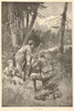 Black-game driving. Hunting Shotguns 1892 old antique vintage print picture