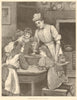 Stirring the pudding, by C. T. Garland. Family. Hospitality 1892 old print