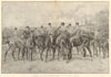 A meet of the Grafton Hunt at Astwell Milles. Northamptonshire. Hunting 1893