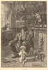 The first lesson. Portraits. Dogs 1893 old antique vintage print picture