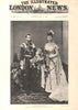 The Duke & Duchess of York. Later King George V. Royalty 1893 old print