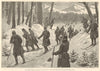 5th Prussian rifle battalion on snow-shoes Karkonosze Silesia Skiing Poland 1895