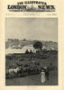 Scene at Barnet Fair. London. Markets 1895 old antique vintage print picture