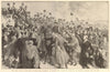 Epsom Derby. Prince of Wales leading winner Persimmon to weighing-enclosure 1896