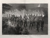 Russian Czar & Czarina at Balmoral, escorted by Highlanders bearing torches 1896