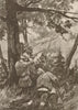 Roe Deer Shooting in Austria shotgun 1896 old antique vintage print picture