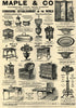 Maple & Co. Tottenham Court Road, London. The largest…. Advert 1896 old print