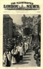 The Bishops procession from St John's Church to Glastonbury Abbey 1897 print